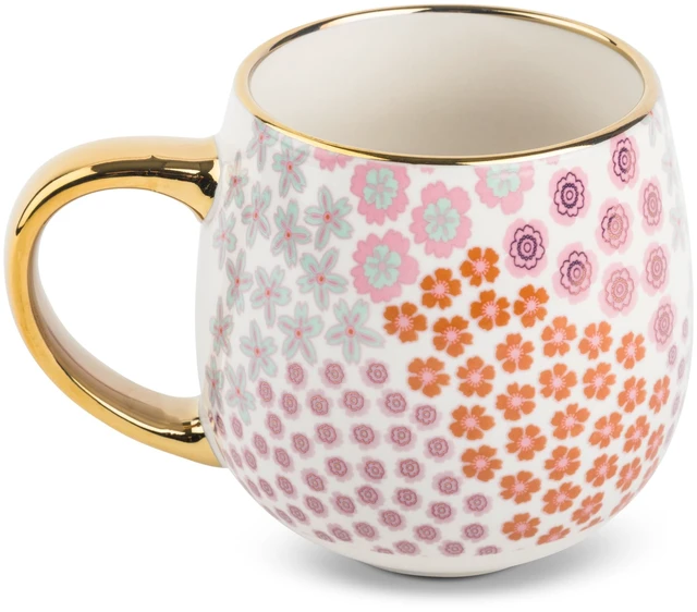 Alt view image 3 of 6 - Thyme & Table Stoneware Gold Floral 16oz Coffee Mug
