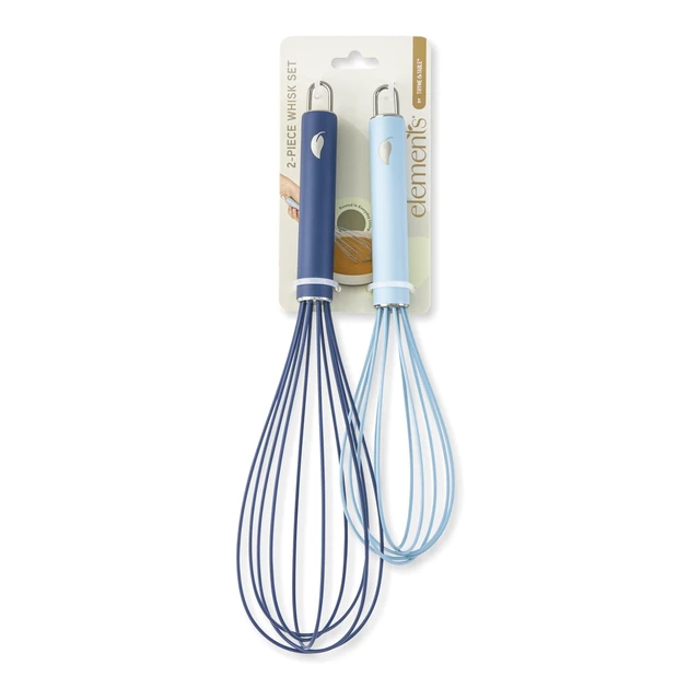 Alt view image 5 of 5 - Elements by Thyme & Table Silicone Whisks Set of 2 - Blue