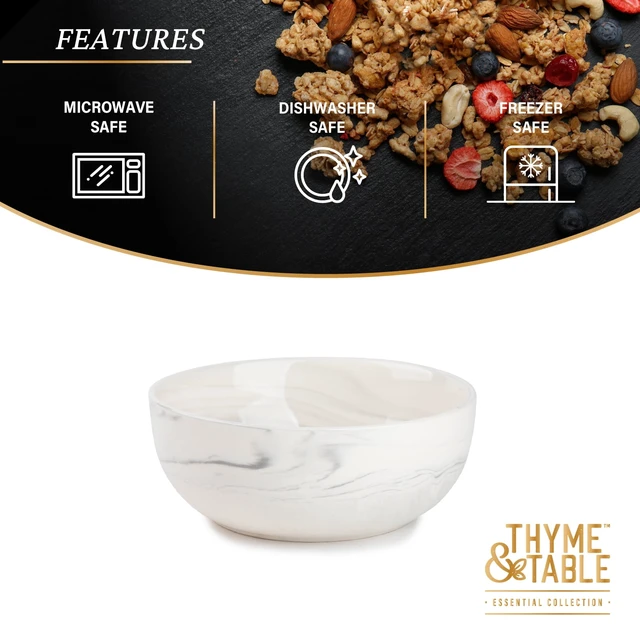 Alt view image 5 of 6 - Thyme & Table Grey Marble Ceramic Bowl