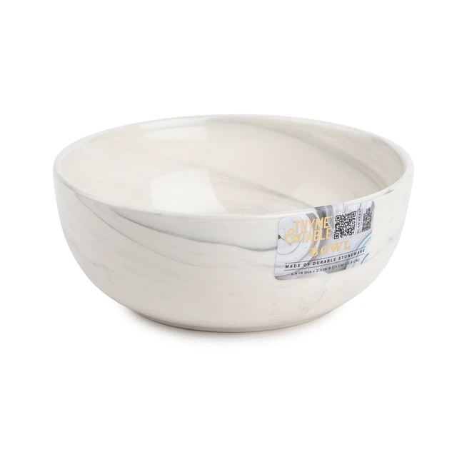 Alt view image 4 of 6 - Thyme & Table Grey Marble Ceramic Bowl