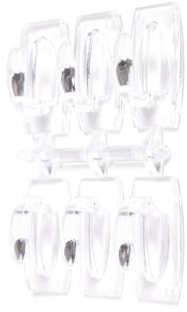 Alt view image 5 of 6 - Hyper Tough Mini Removable Self-Adhesive Plastic Hooks, Clear, 18 Pieces, 0.5lb Capacity