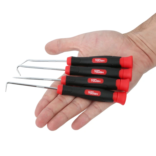 Alt view image 6 of 6 - Hyper Tough 4-Piece Curved, Complex & 90 Degree Steel Hooks