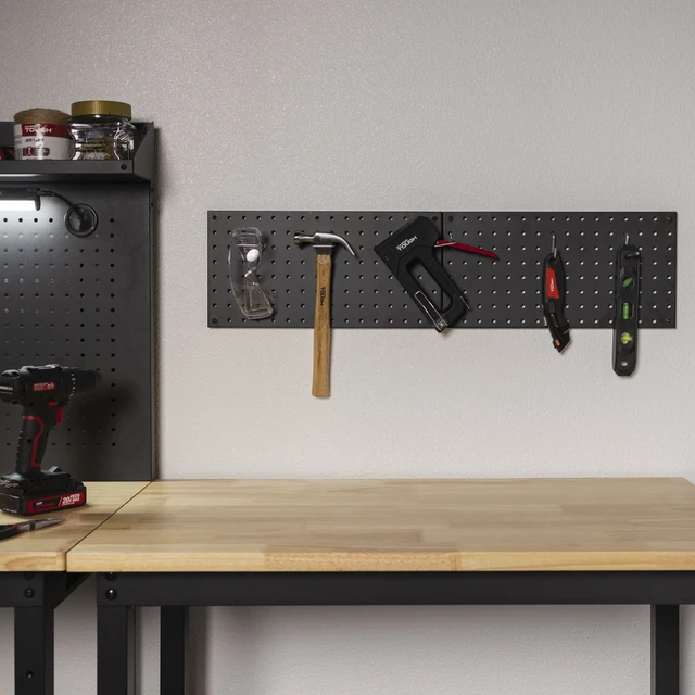 Alt view image 3 of 5 - Hyper Tough 16-Inch Pegboard Set Wall Mounted Tool Organizer
