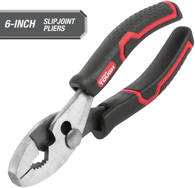 Main image of Hyper Tough 6-Inch Slip Joint Pliers with Soft-Grip Handles