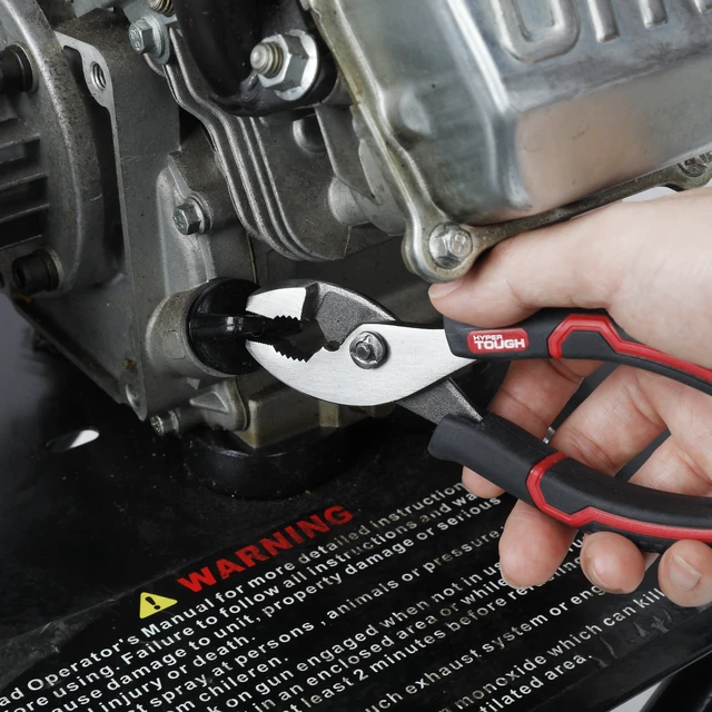 Alt view image 6 of 6 - Hyper Tough 6-Inch Slip Joint Pliers with Soft-Grip Handles