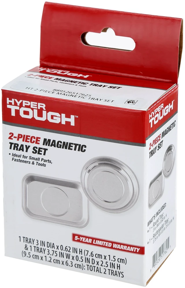 Main image of Hyper Tough Magnetic Tray Set, 2-Piece, 2.55 x 3.66 x 0.54 in, 0.44 lb