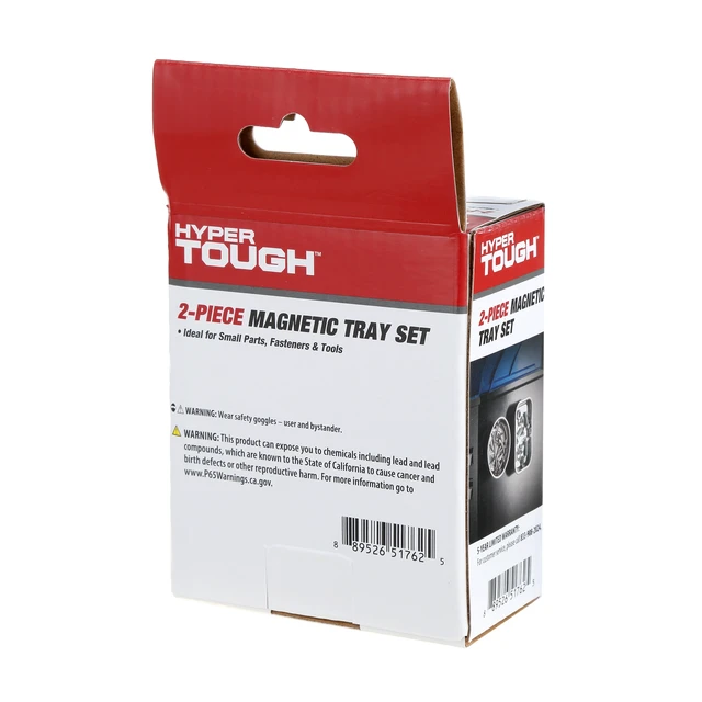 Alt view image 5 of 6 - Hyper Tough Magnetic Tray Set, 2-Piece, 2.55 x 3.66 x 0.54 in, 0.44 lb