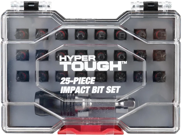 Alt view image 3 of 6 - Hyper Tough 1" Impact Rated Screwdriver Bit Set, 25-Piece