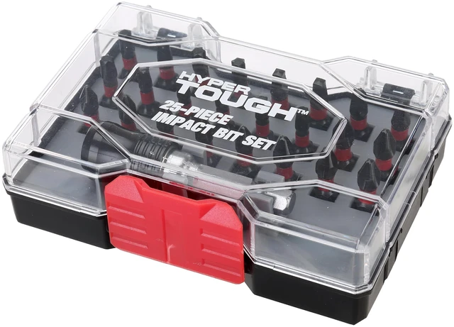 Alt view image 5 of 6 - Hyper Tough 1" Impact Rated Screwdriver Bit Set, 25-Piece