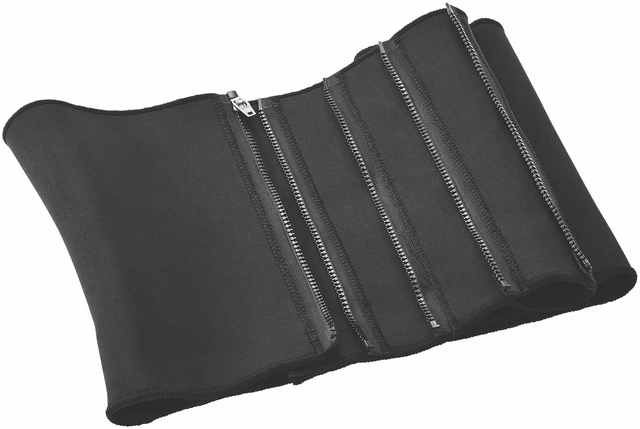 Main image of Athletic Works 5-Zipper Waist Trimmer Belt, Plus Size, Black