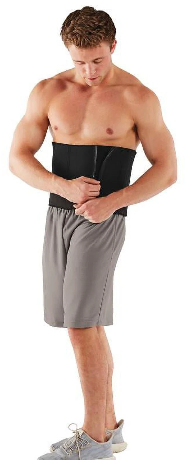 Alt view image 2 of 5 - Athletic Works 5-Zipper Waist Trimmer Belt, Plus Size, Black