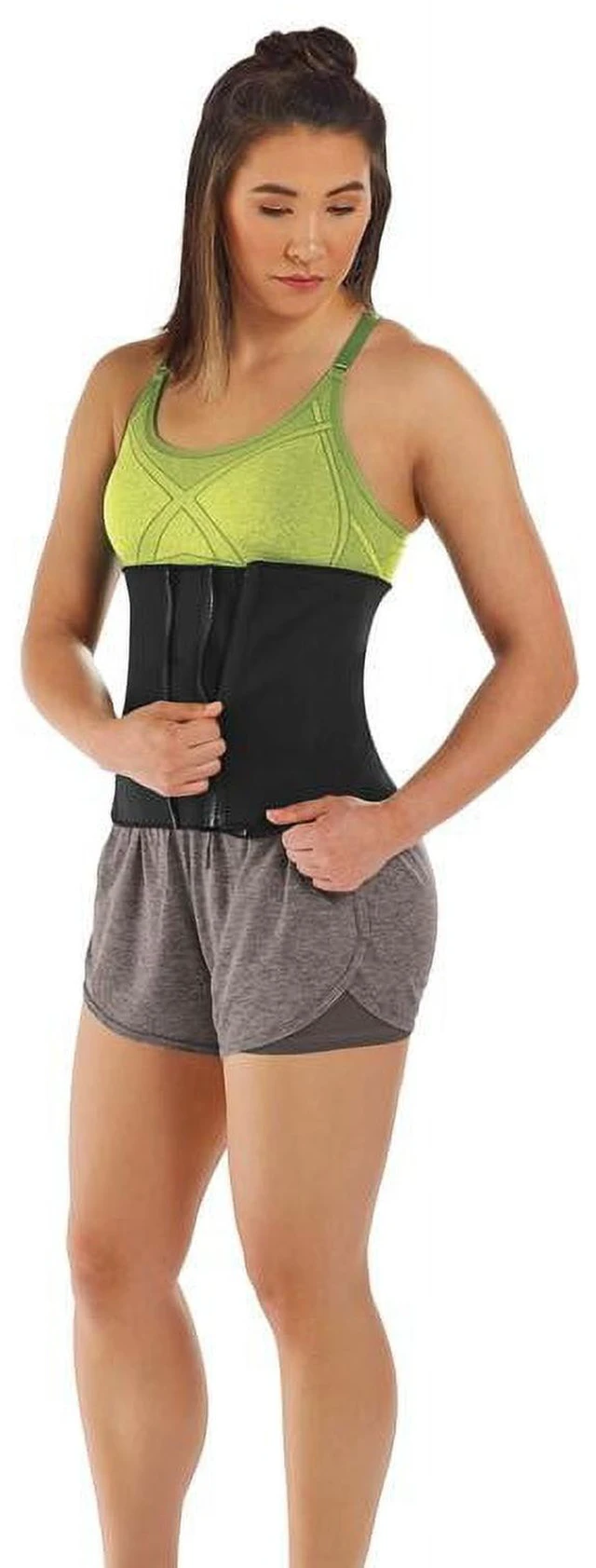 Alt view image 5 of 5 - Athletic Works 5-Zipper Waist Trimmer Belt, Plus Size, Black