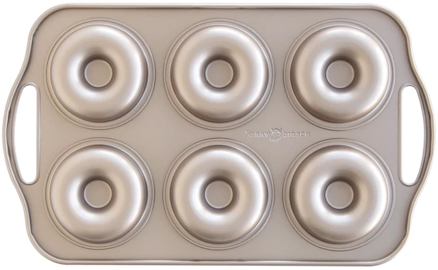 Alt view image 6 of 6 - Nordic Ware 6 Cavity Nonstick Steel Donut Pan