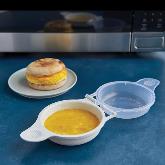 Alt view image 5 of 6 - Nordic Ware Microwave Eggs 'N Muffin Pan, White, 4.1" x 4.1"