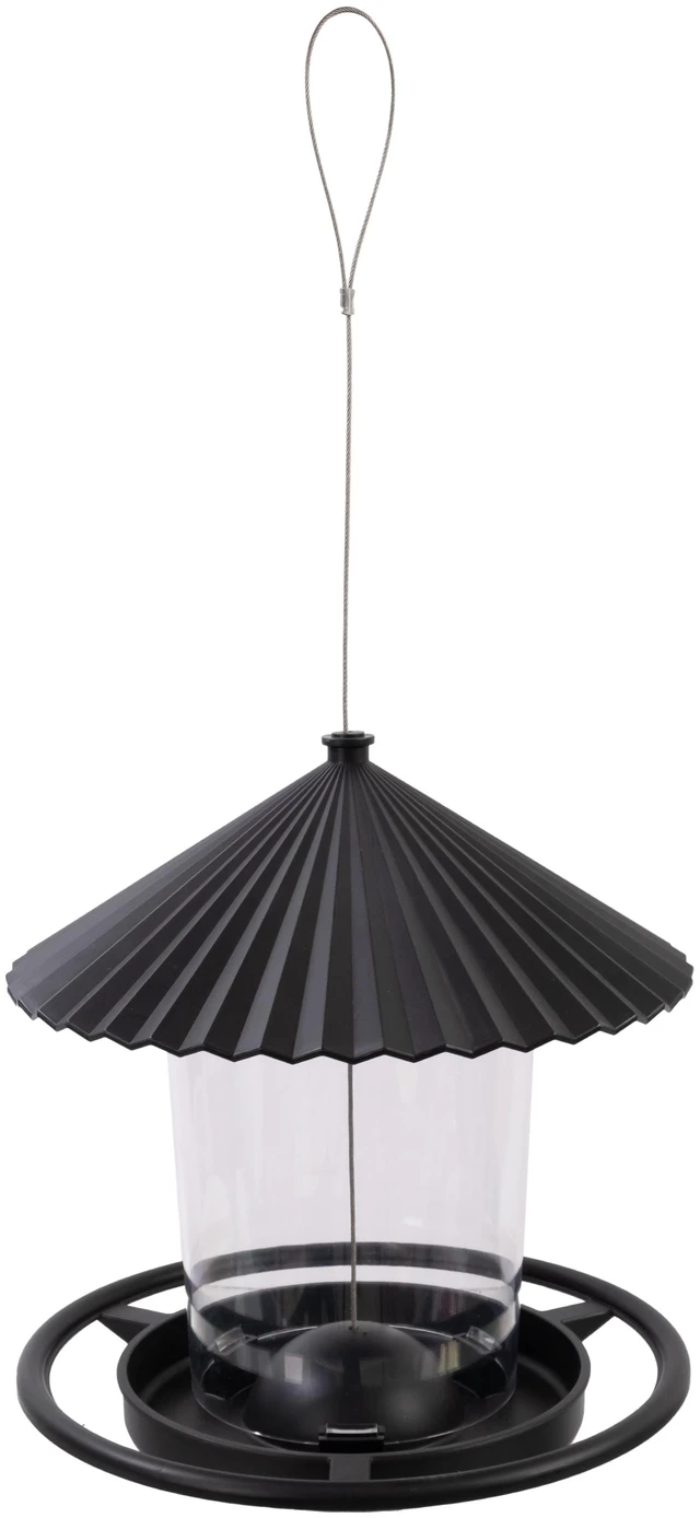 Main image of Vibrant Life Hanging Hopper Bird Feeder, 2.5LB Capacity, Black