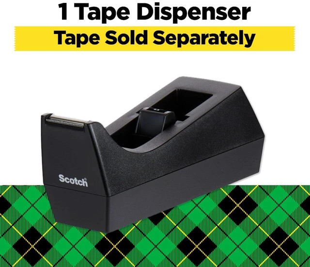 Alt view image 6 of 6 - Scotch Desktop Tape Dispenser, Black, 2.7in x 2.7in x 6.4in, 1 Tape Dispenser, Polystyrene (PS)