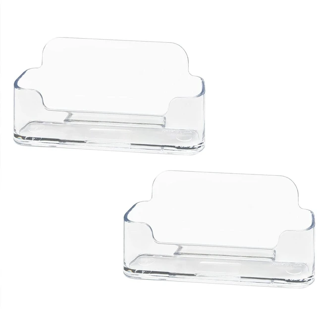 Main image of HSYMQ Acrylic Clear Business Card Holder for Desk, Holds 30-50 Business Cards