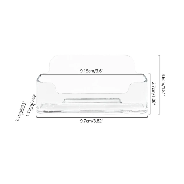 Alt view image 2 of 5 - HSYMQ Acrylic Clear Business Card Holder for Desk, Holds 30-50 Business Cards