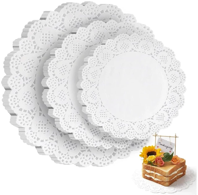 Main image of HAKSEN Paper Doilies 36 PCS Lace Paper Placemats Assorted Sizes for Cakes