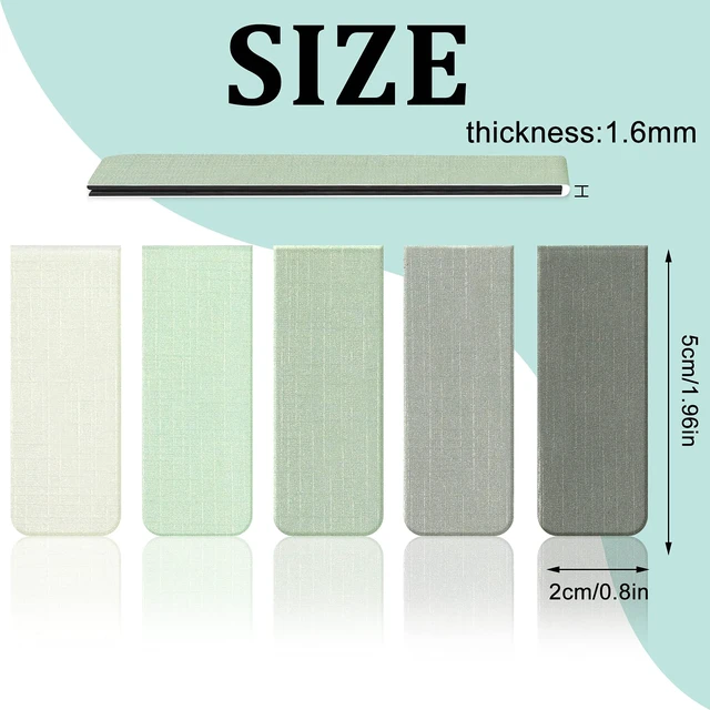 Alt view image 4 of 7 - 15 Magnetic Bookmarks for Women, Men, Book Lovers, Students, Teachers, Reading (Misty, Ocean, Emerald)