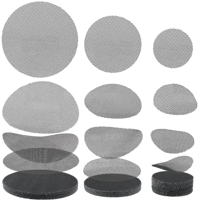 Main image of Drainage Mesh for Plant Pots Bonsai, 2/3/4 Inch Assorted Sizes, 100 Pcs