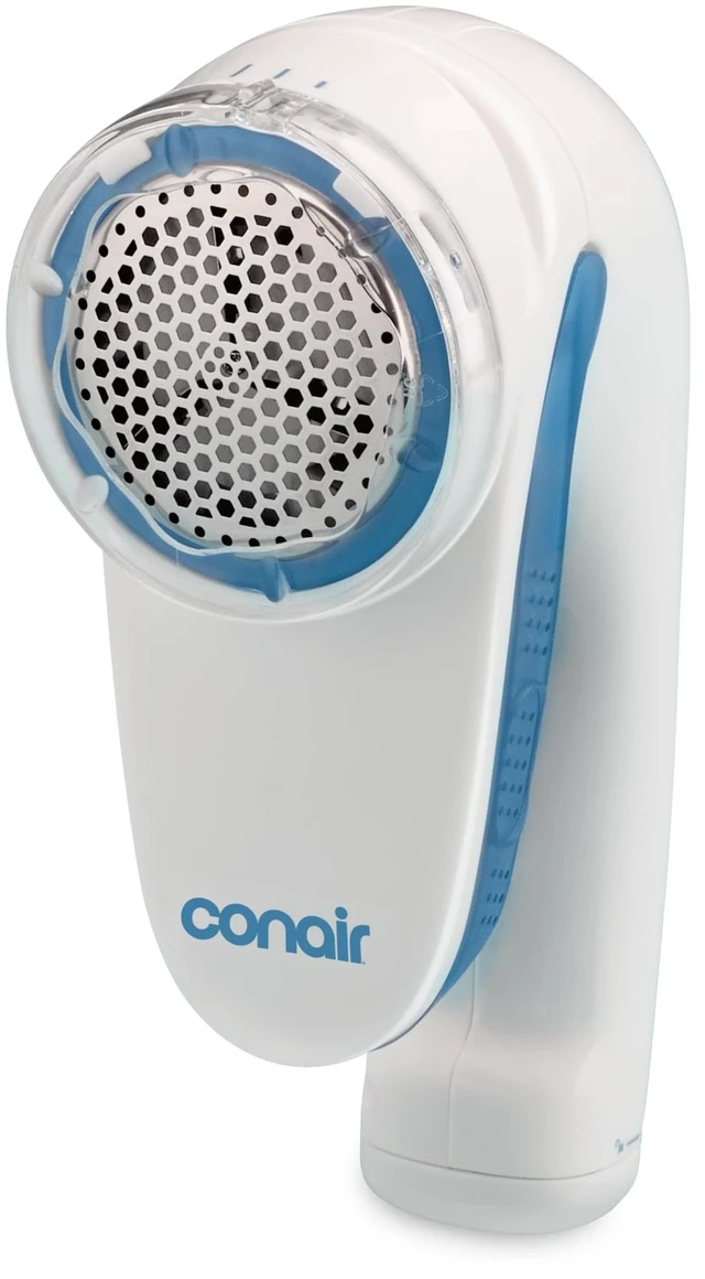 Main image of Conair Fabric Shaver and Lint Remover, Battery-Operated Portable, 3 Settings, 2-Inch Shaving Head, for Sweaters, Clothing & Furniture, White