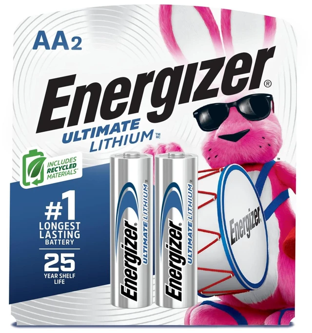 Main image of Energizer Ultimate Lithium AA Batteries 1.5V (2 Pack)
