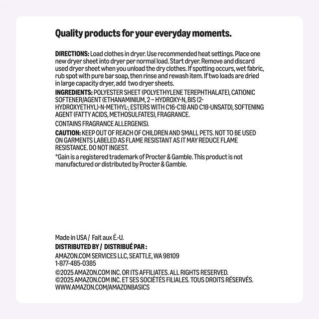 Alt view image 3 of 6 - Amazon Basics Dryer Sheets Laundry Fabric Softener, Blooming Lavender, Reduces Static Cling and Fights Wrinkles, 160 Count