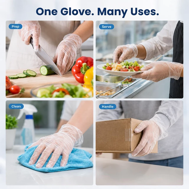 Alt view image 3 of 7 - ForPro Disposable Vinyl Gloves, 3.9Mil, Powder and Latex-Free, Food Safe