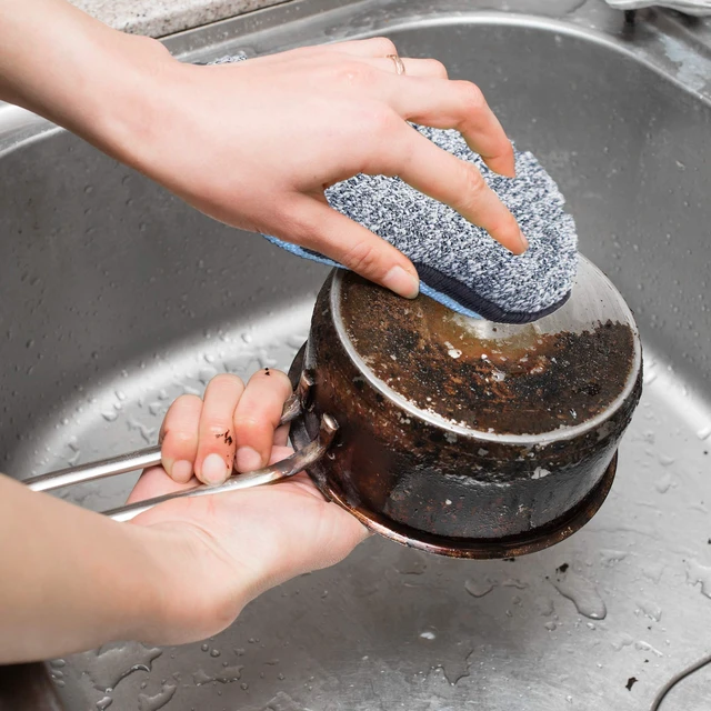 Alt view image 3 of 5 - Scrub-it Multi-Purpose Kitchen Sponges - Non-Scratch Microfiber, Heavy Duty Scrubbing Power, Reusable Dish Sponge for Dishes, Pots and Pans (6 Pack, Small)