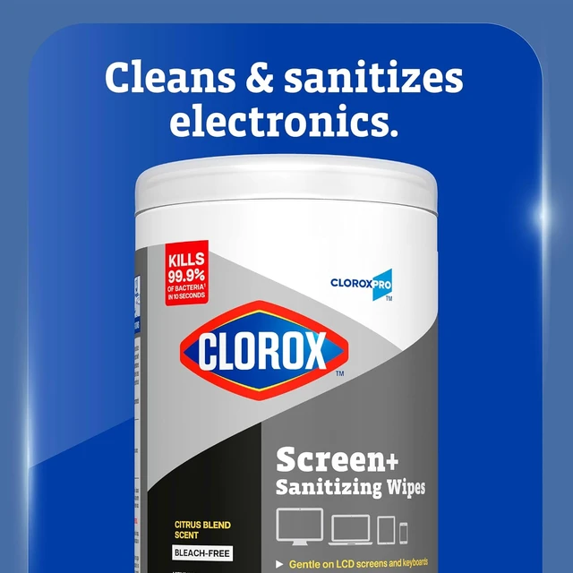Alt view image 2 of 6 - CloroxPro Disinfecting Wipes for Electronics, 75 ct, Citrus Blend Scent