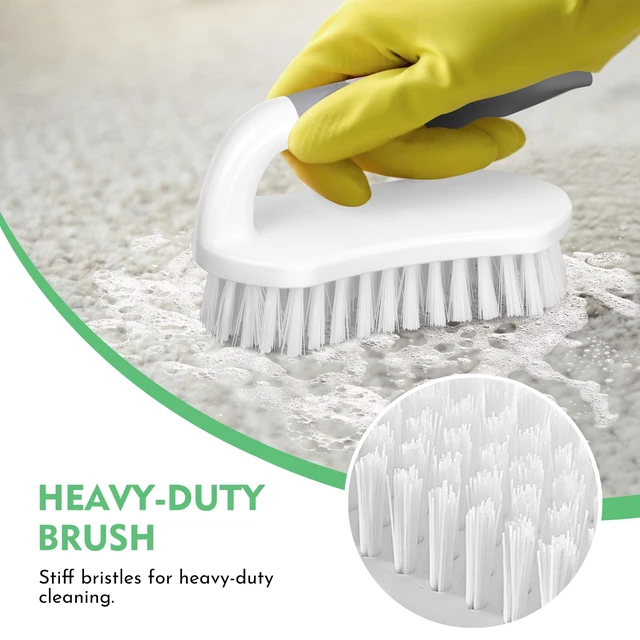 Alt view image 5 of 6 - SetSail Heavy-Duty Scrub Brush with Stiff Bristles, 2-Pack for Shower, Bathroom, Kitchen, Carpet and Bathtub