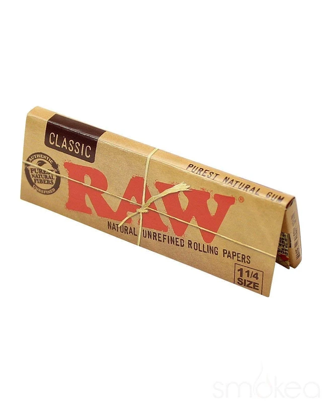 Alt view image 2 of 2 - Raw Unrefined Classic 1 1/4" Cigarette Rolling Papers, 50 Count (Pack of 6)