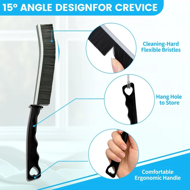 Alt view image 6 of 6 - 16Pcs Crevice Cleaning Brush Set, Hard Bristle Scrub Brushes for Gaps