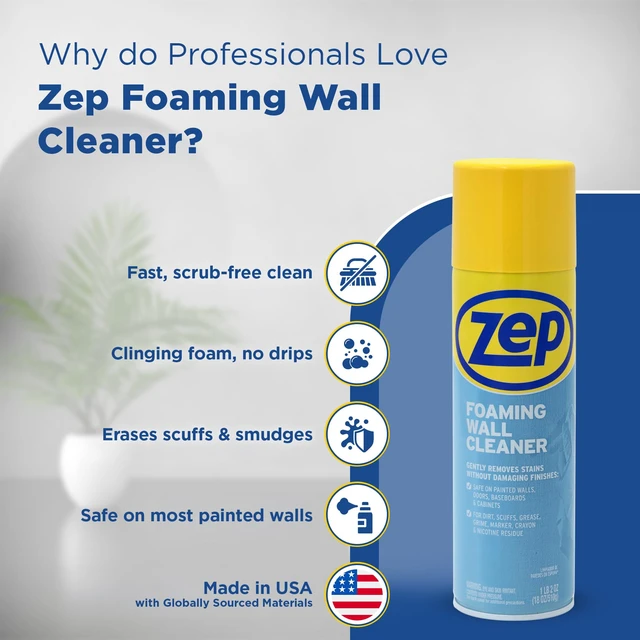 Alt view image 3 of 6 - Zep ZUFWC18 Foaming Wall Cleaner, 18oz, Clear