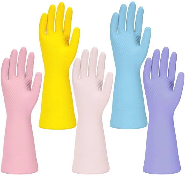 Main image of Jsocoah Reusable Cleaning Gloves, 4/5 Pairs, for Dishwashing, Kitchen, Household, and Pet