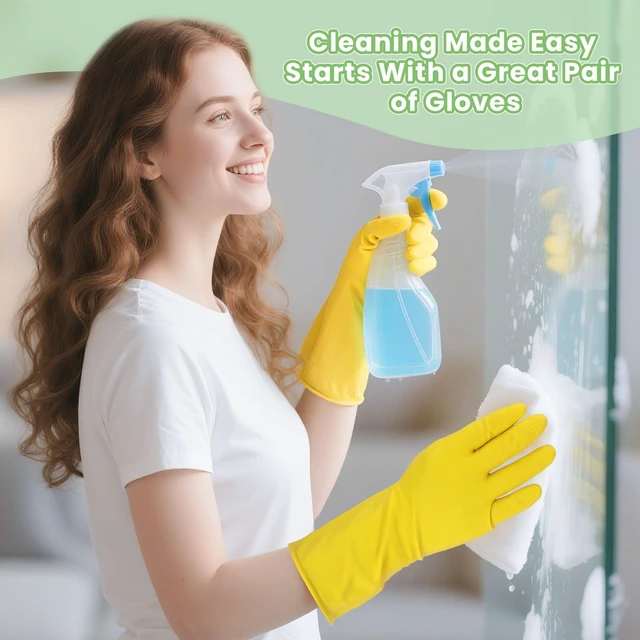 Alt view image 5 of 7 - Jsocoah Reusable Cleaning Gloves, 4/5 Pairs, for Dishwashing, Kitchen, Household, and Pet