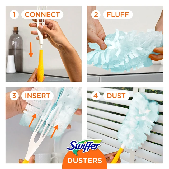 Alt view image 4 of 6 - Swiffer Dusters Starter Kit - 1 Handle and 5 Dusters