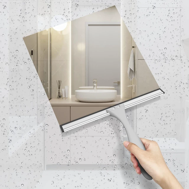 Alt view image 6 of 6 - AmazerBath 10-Inch Squeegee with Hook for Shower Doors, Windows, Mirrors, Tiles and Car Glass