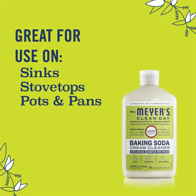Alt view image 3 of 6 - Mrs. Meyer's Clean Day Baking Soda Cream Cleaner, Lemon Verbena, 16 fl oz