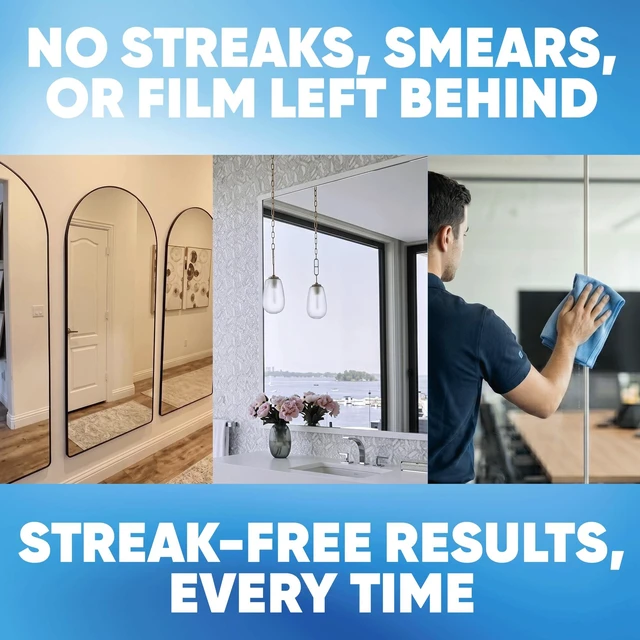 Alt view image 4 of 6 - Windex Fast Shine Foam Glass Cleaner No-Drip Streak-Free Aerosol Spray for Windows Doors Mirrors Countertops 19oz 2-Pack