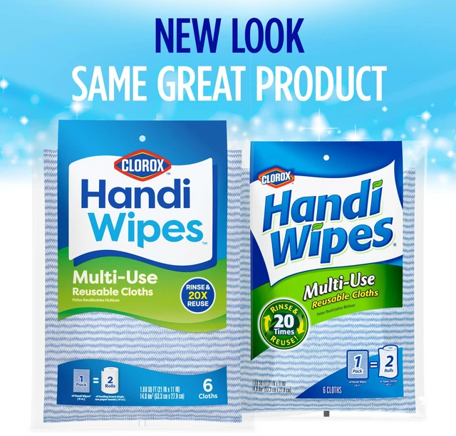 Alt view image 2 of 4 - Clorox Handi Wipes Multi-Use Reusable Cloths, 6 Count (Package May Vary)