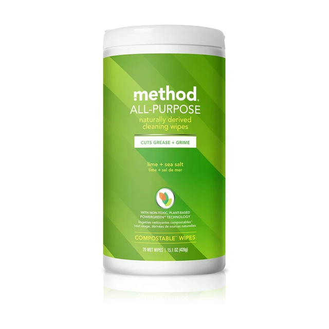 Alt view image 2 of 6 - Method Lime & Sea Salt All Purpose Cleaning Wipes, 70 CT