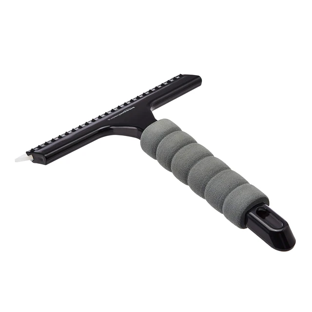 Alt view image 2 of 5 - Amazon Basics Window Squeegee with Handle, 8-Inch, Silicone Rubber Blade, for Car Windshield, Shower, Glass, Mirror Cleaning, Streak-Free, Lightweight, Black
