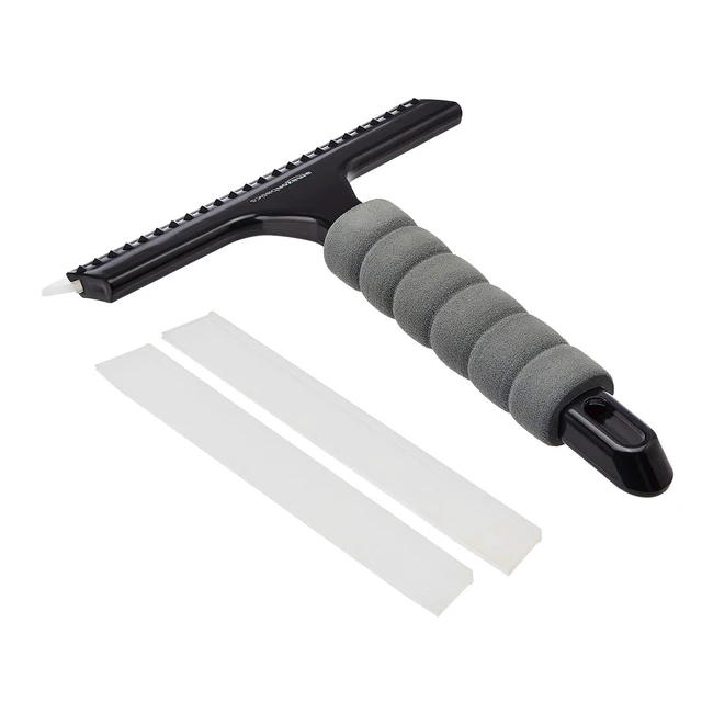 Alt view image 5 of 5 - Amazon Basics Window Squeegee with Handle, 8-Inch, Silicone Rubber Blade, for Car Windshield, Shower, Glass, Mirror Cleaning, Streak-Free, Lightweight, Black