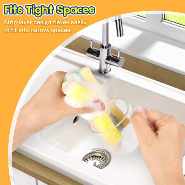 Alt view image 5 of 6 - LAUNDRYLUX 4-Pack Scrub Sponge - Temperature-Responsive