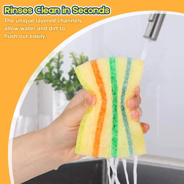 Alt view image 2 of 6 - LAUNDRYLUX 4-Pack Scrub Sponge - Temperature-Responsive