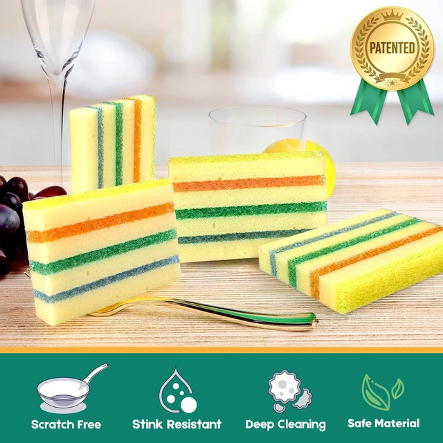 Alt view image 3 of 6 - LAUNDRYLUX 4-Pack Scrub Sponge - Temperature-Responsive