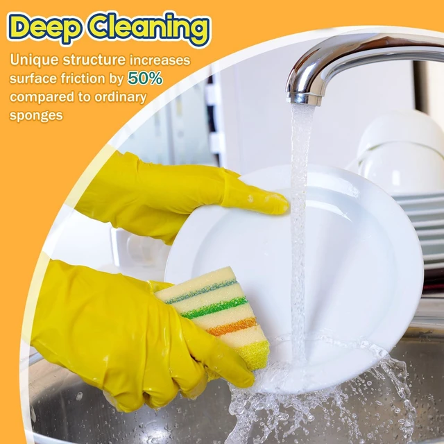 Alt view image 4 of 6 - LAUNDRYLUX 4-Pack Scrub Sponge - Temperature-Responsive
