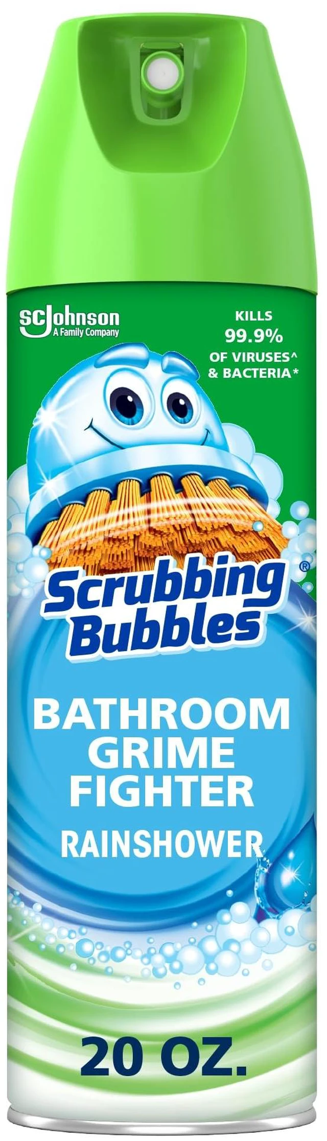 Main image of Scrubbing Bubbles Grime Fighter Disinfectant Bathroom Cleaner Spray, 20oz